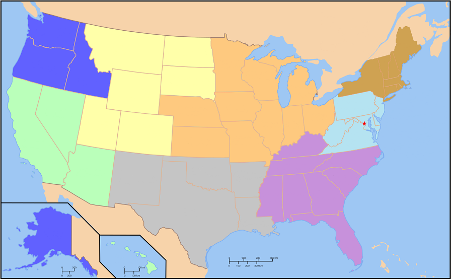 Regions by Passport color